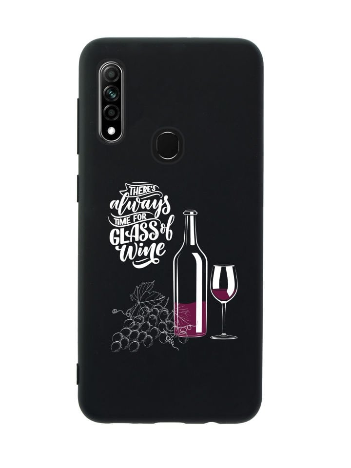 Oppo A31 Wine And Grape Premium Silikonlu Telefon Kılıfı