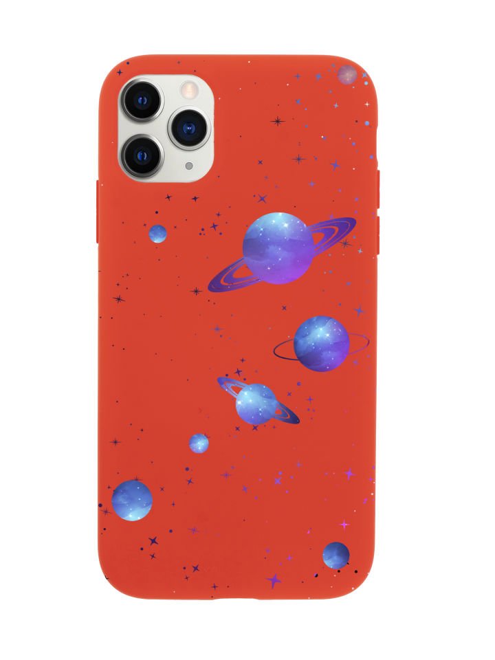 iPhone 11 Pro Galaxy and Stars Premium Lansman Silikonlu Kılıf