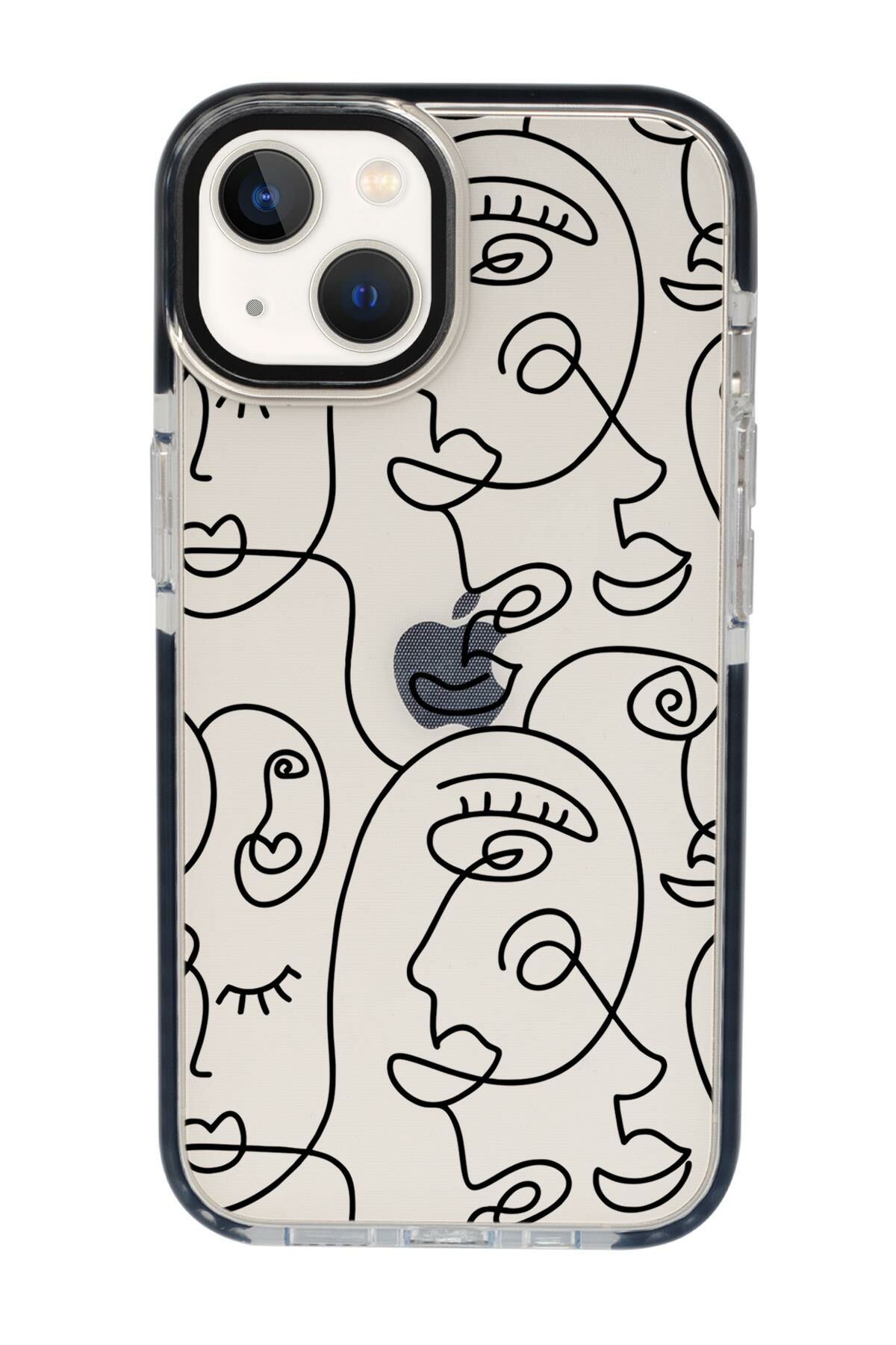 iPhone 13 Face Art Candy Bumper Darbe Emci Silikonlu Telefon Kılıfı