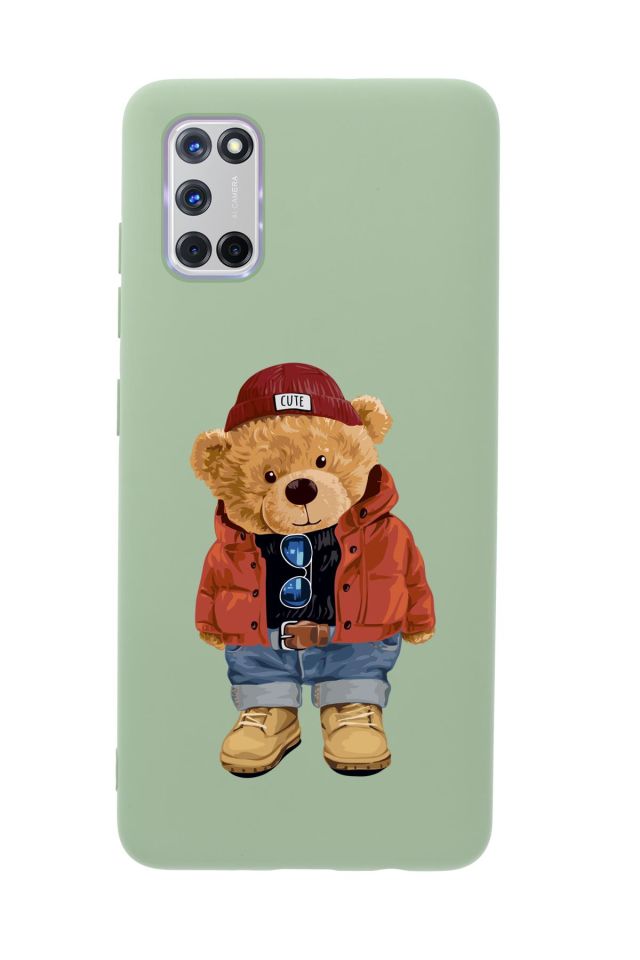 Oppo A52 Teddy Bear Premium Silikonlu Telefon Kılıfı