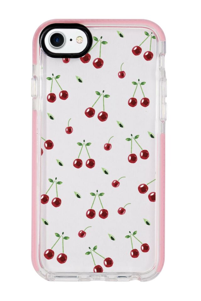 iPhone SE 2020 Uyumlu Kiraz Candy Bumper Silikonlu Telefon Kılıfı