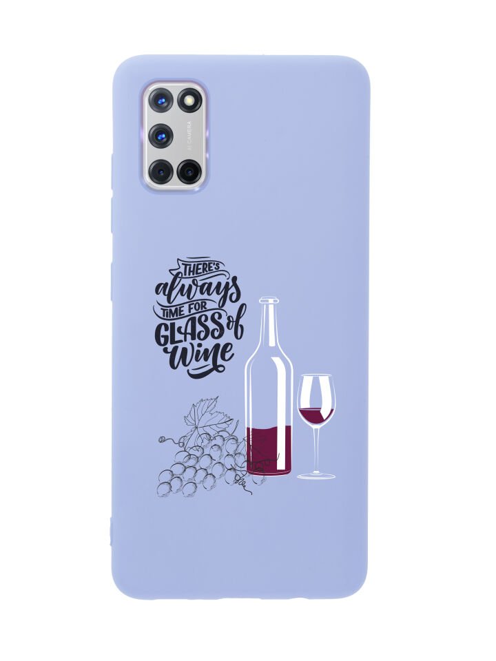 Oppo A72 Wine And Grape Premium Silikonlu Telefon Kılıfı