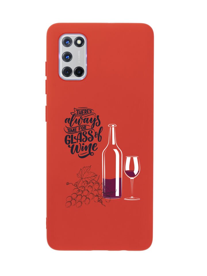 Oppo A72 Wine And Grape Premium Silikonlu Telefon Kılıfı