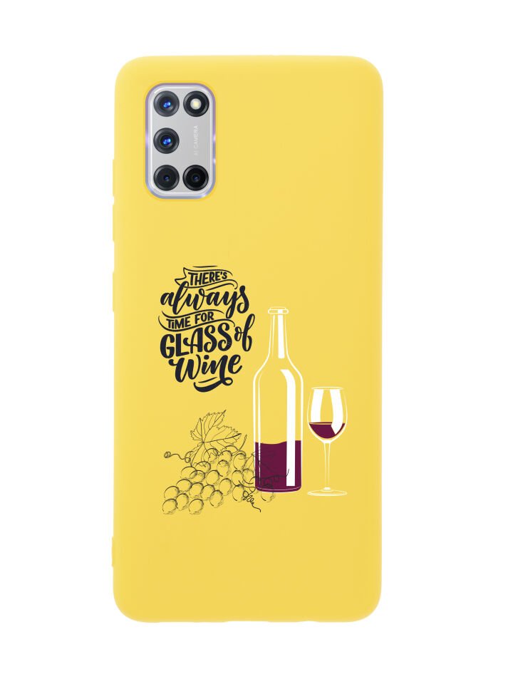 Oppo A72 Wine And Grape Premium Silikonlu Telefon Kılıfı