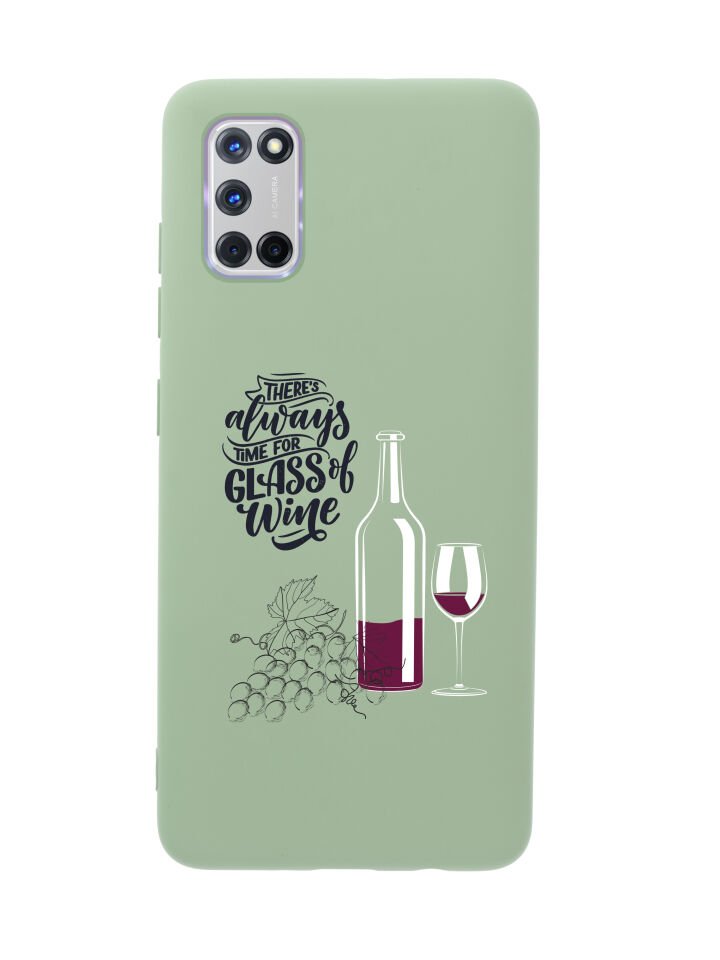 Oppo A72 Wine And Grape Premium Silikonlu Telefon Kılıfı