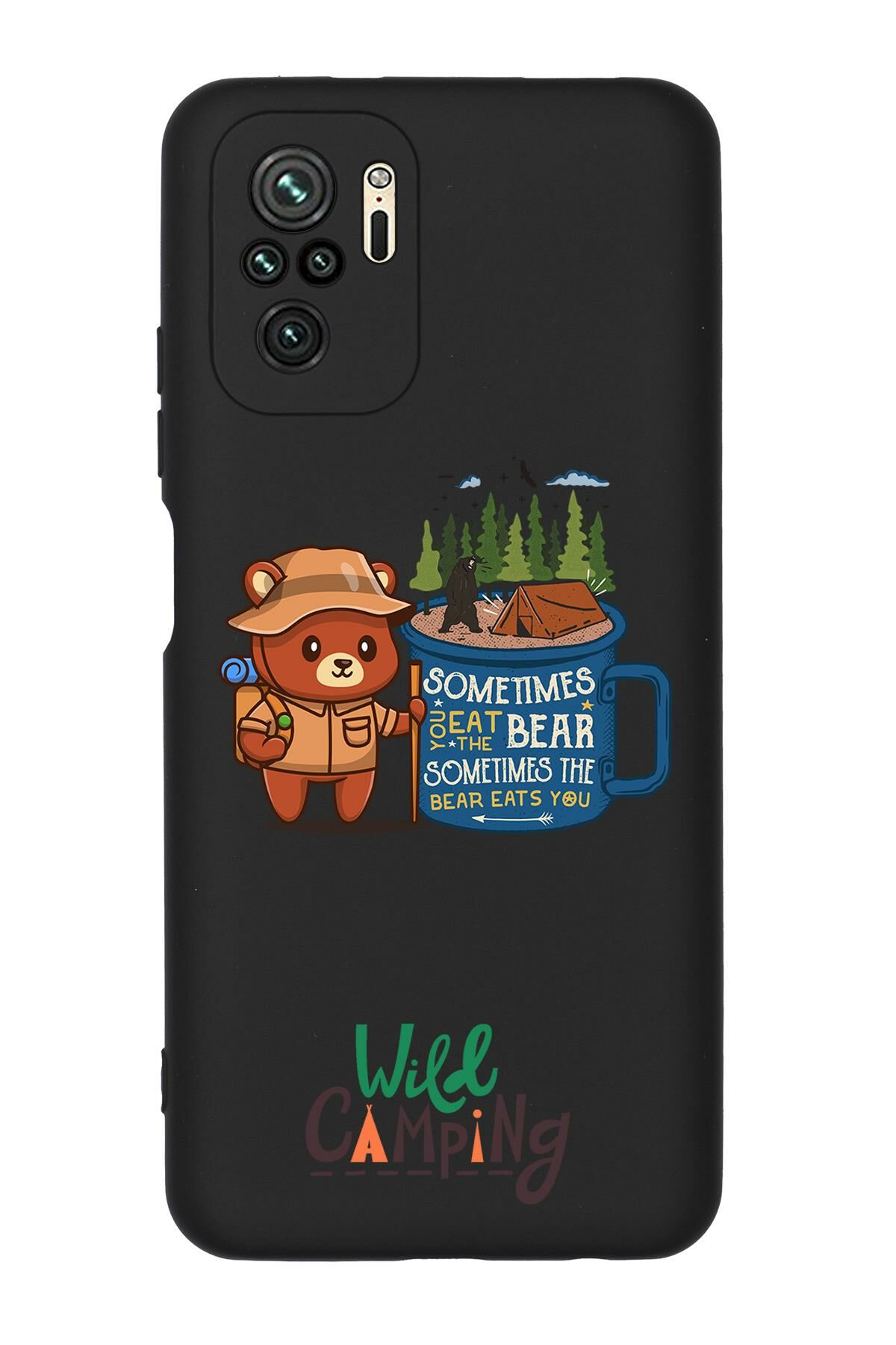 Redmi Note 10 Wild Camping Desenli Premium Silikonlu Telefon Kılıfı