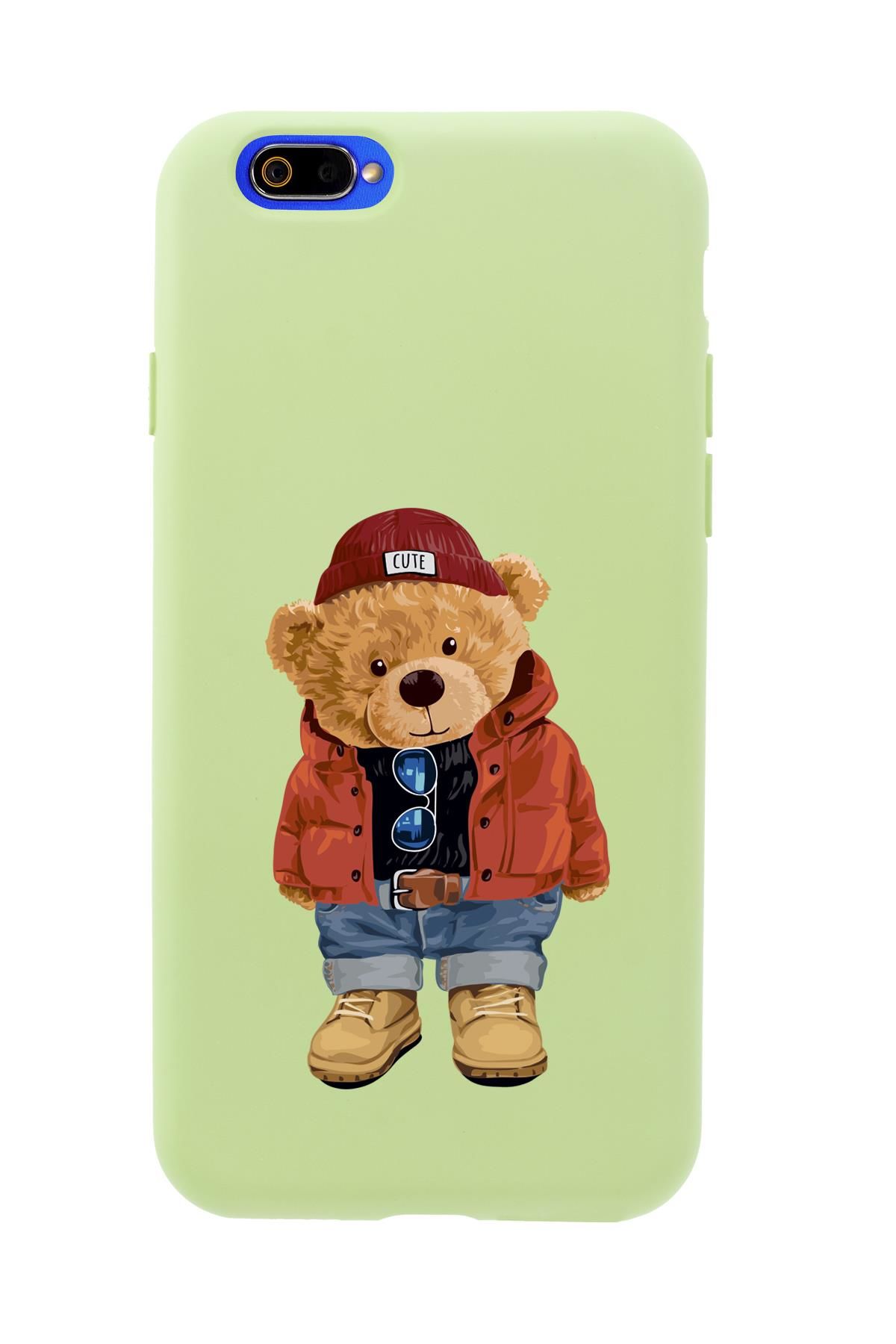 Realme C2 Teddy Bear Premium Silikonlu Telefon Kılıfı