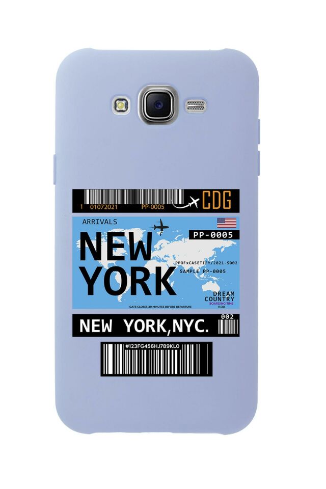Samsung J7 New York Premium Silikonlu Telefon Kılıfı