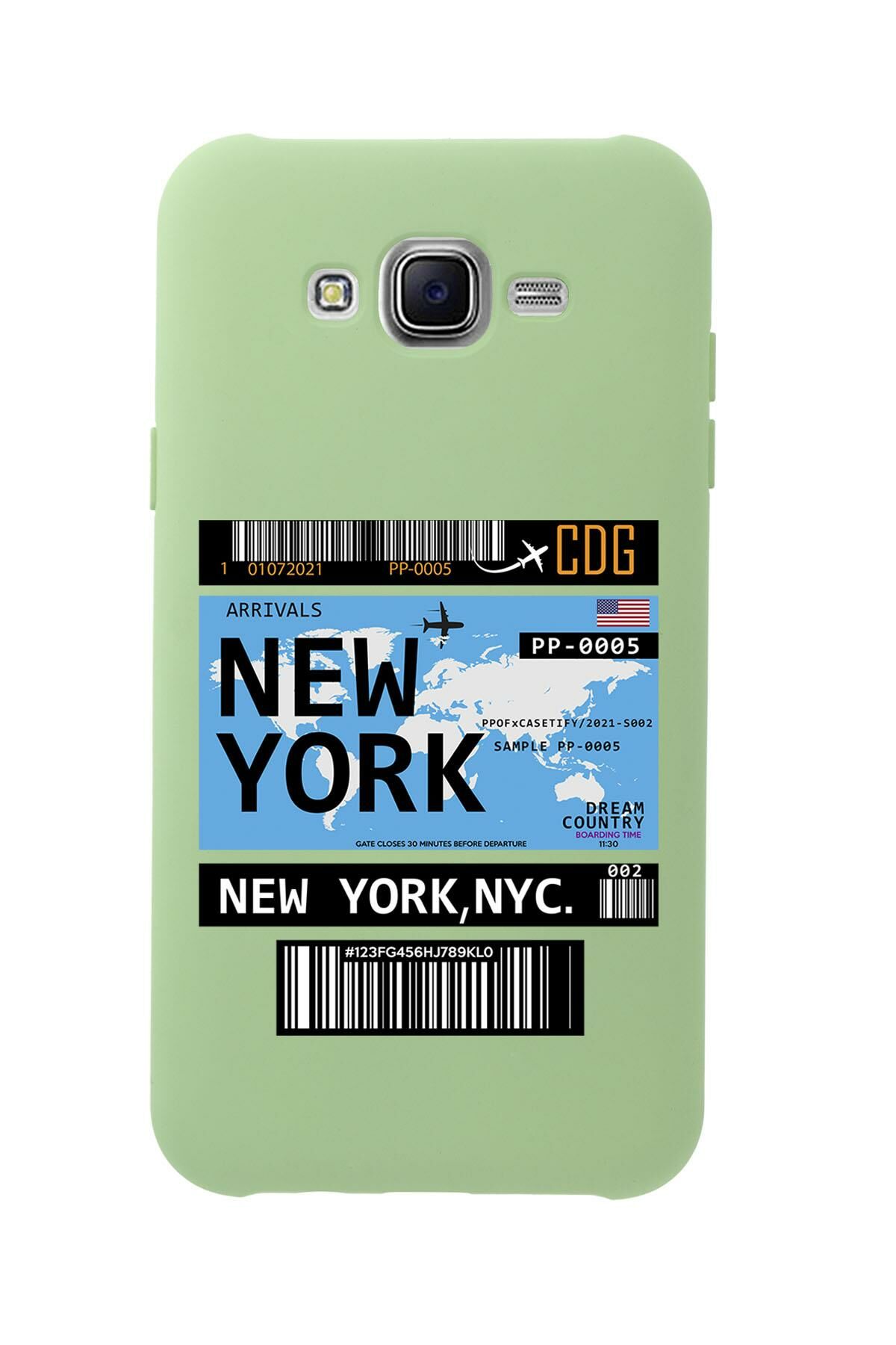 Samsung J7 New York Premium Silikonlu Telefon Kılıfı
