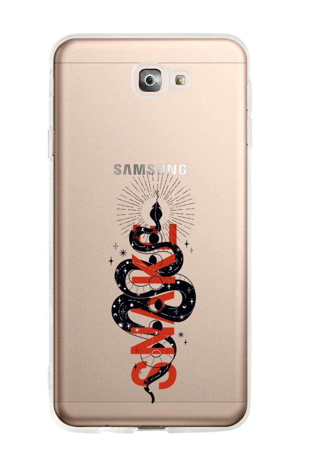 Samsung J7 Prime Snake Premium Şeffaf Silikon Kılıf