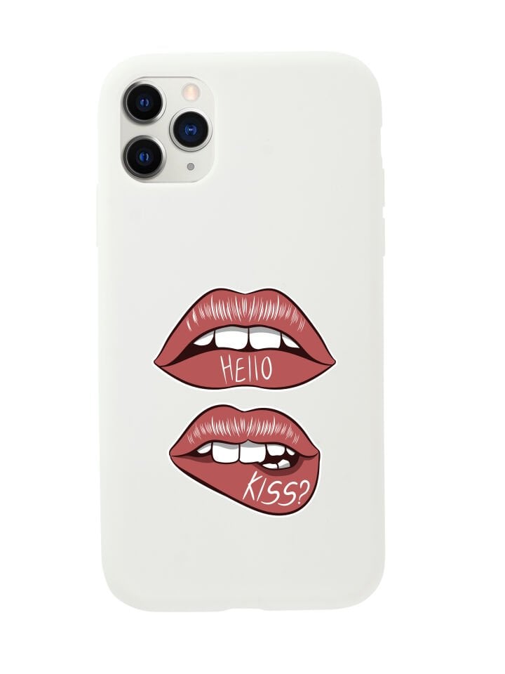 iPhone 11 Pro Hello Kiss Premium Lansman Silikonlu Kılıf