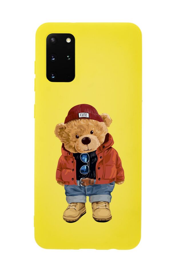 Samsung S20 Plus Teddy Bear Premium Silikonlu Telefon Kılıfı