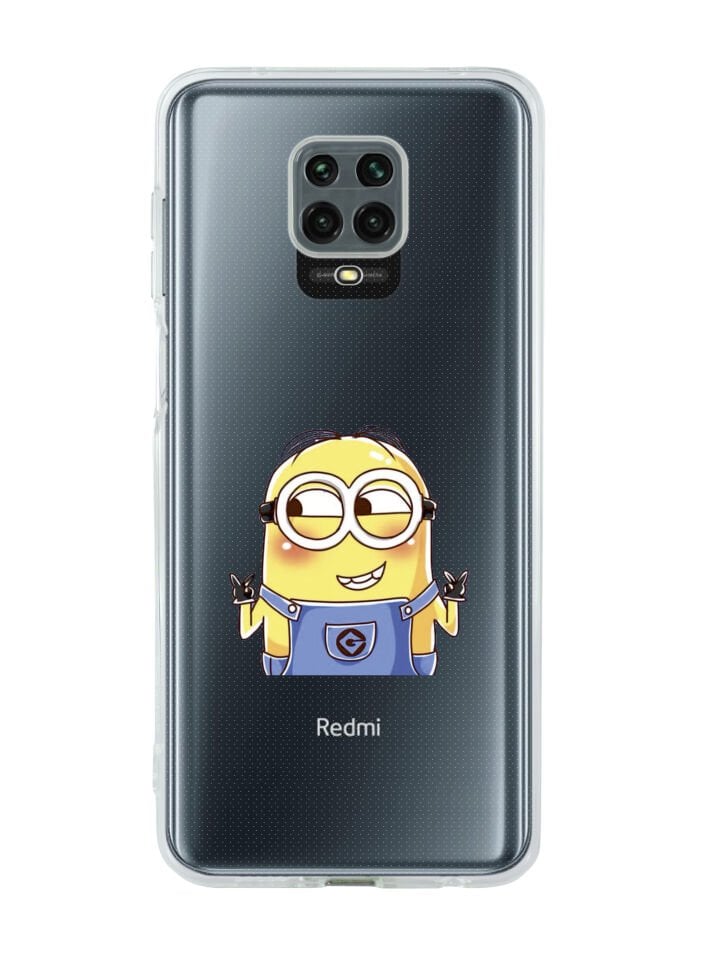 Redmi Note 9 Pro Minions Desenli Premium Şeffaf Silikon Kılıf