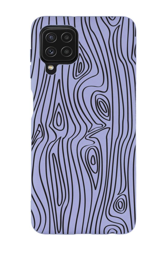 Galaxy M32 Uyumlu Wooden Desenli Premium Silikonlu Lansman Telefon Kılıfı