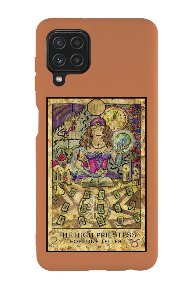 Galaxy M22 Uyumlu The High Priestess Desenli Premium Silikonlu Lansman Telefon Kılıfı