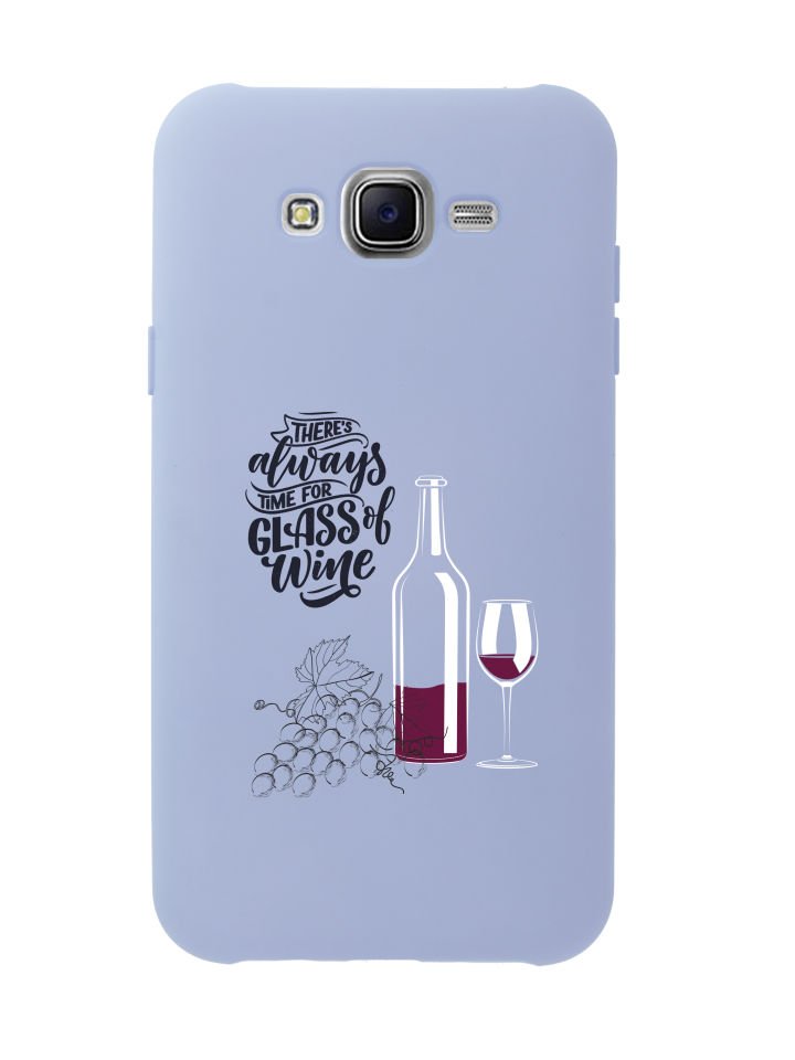 Samsung J7 Core Wine And Grape Premium Silikonlu Telefon Kılıfı