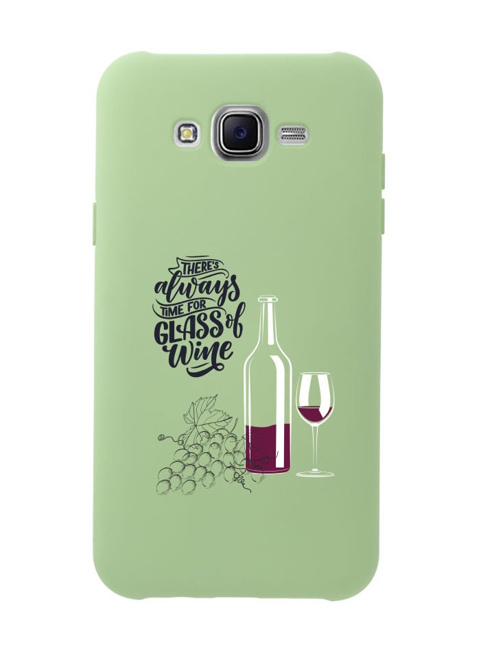 Samsung J7 Core Wine And Grape Premium Silikonlu Telefon Kılıfı