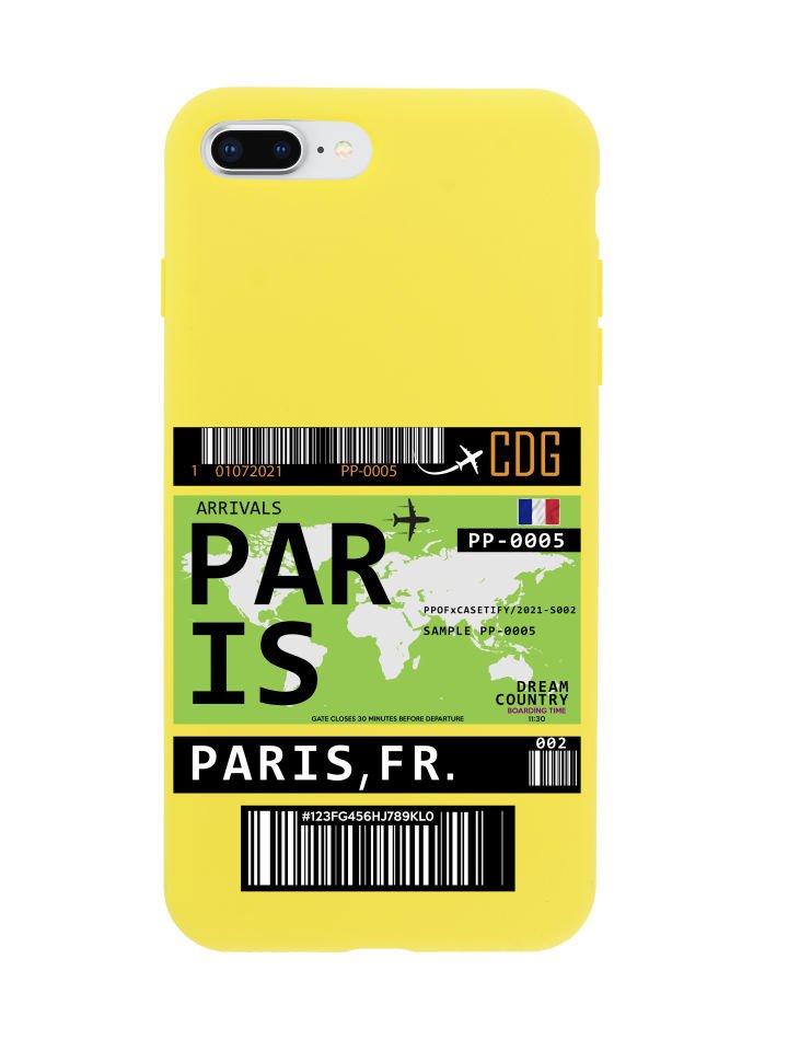 iPhone 7 Plus Paris Bilet Tasarımlı Telefon Kılıfı