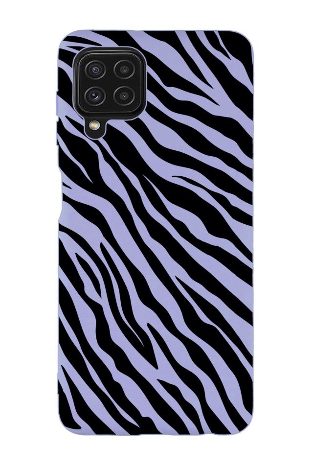 Galaxy M32 Uyumlu Zebra Pattern Desenli Premium Silikonlu Lansman Telefon Kılıfı