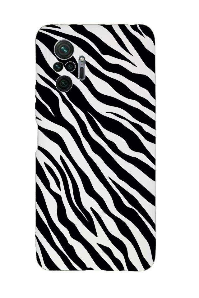 Xiaomi Redmi Note 10 Pro Uyumlu Zebra Pattern Desenli Premium Silikonlu Lansman Telefon Kılıfı