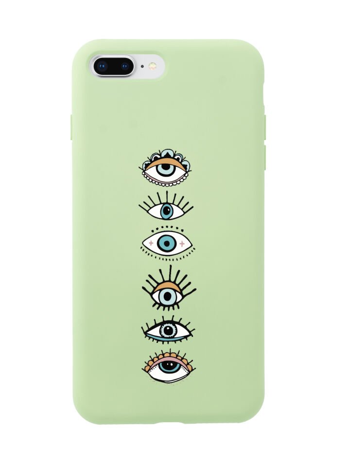 iPhone 7 Plus Renkli Gözler Desenli Telefon Kılıfı