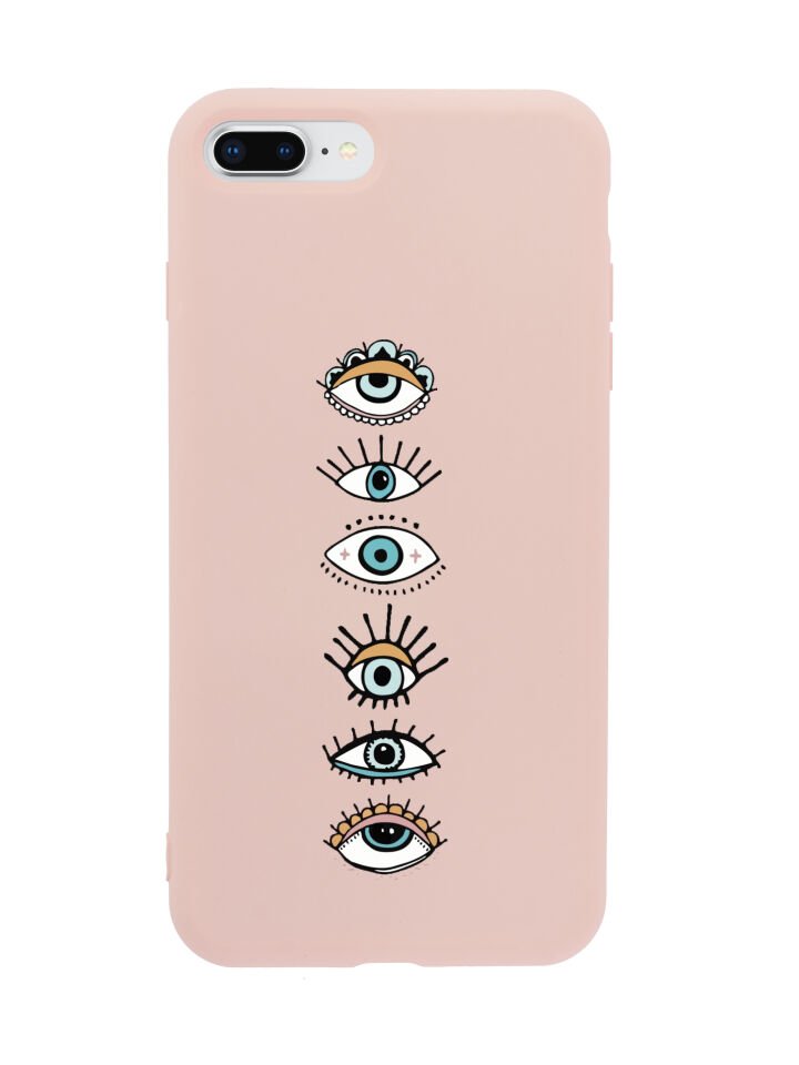 iPhone 7 Plus Renkli Gözler Desenli Telefon Kılıfı