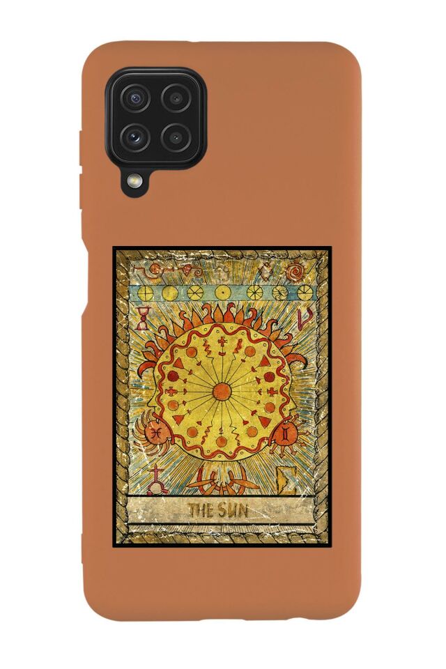 Galaxy M22 Uyumlu The Sun Desenli Premium Silikonlu Lansman Telefon Kılıfı