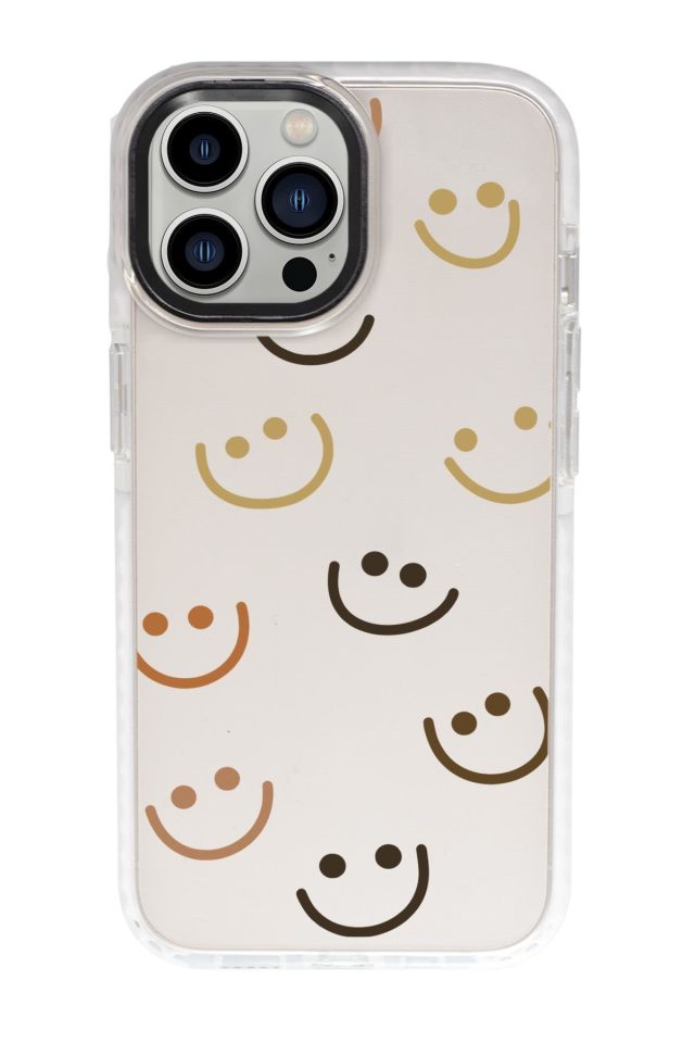 iPhone 15 Pro Uyumlu Smile Desenli Candy Bumper Darbe Emci Silikonlu Telefon Kılıfı