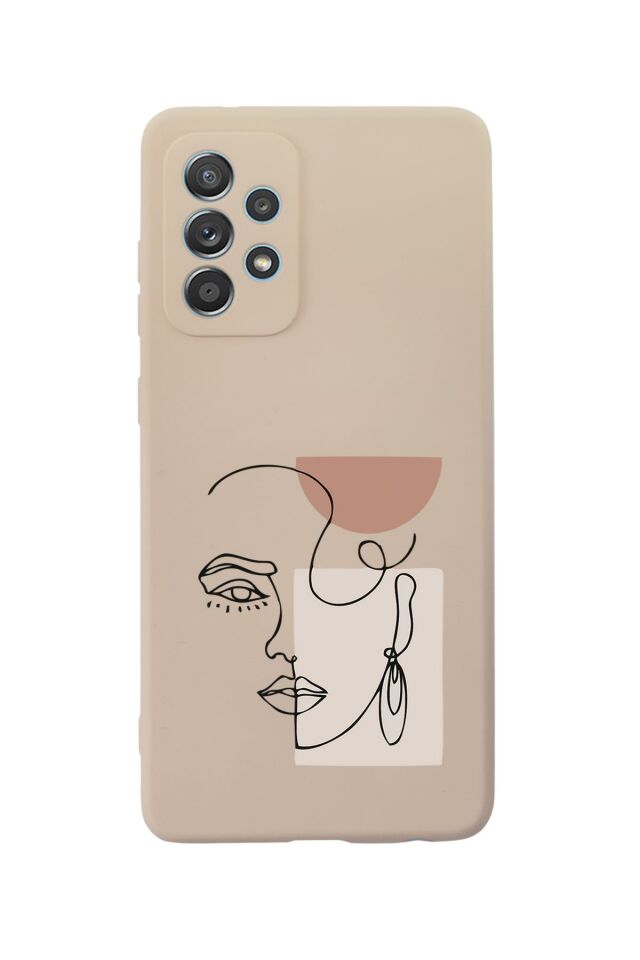 Samsung A23 Uyumlu Women Art Desenli Premium Silikonlu Lansman Telefon Kılıfı