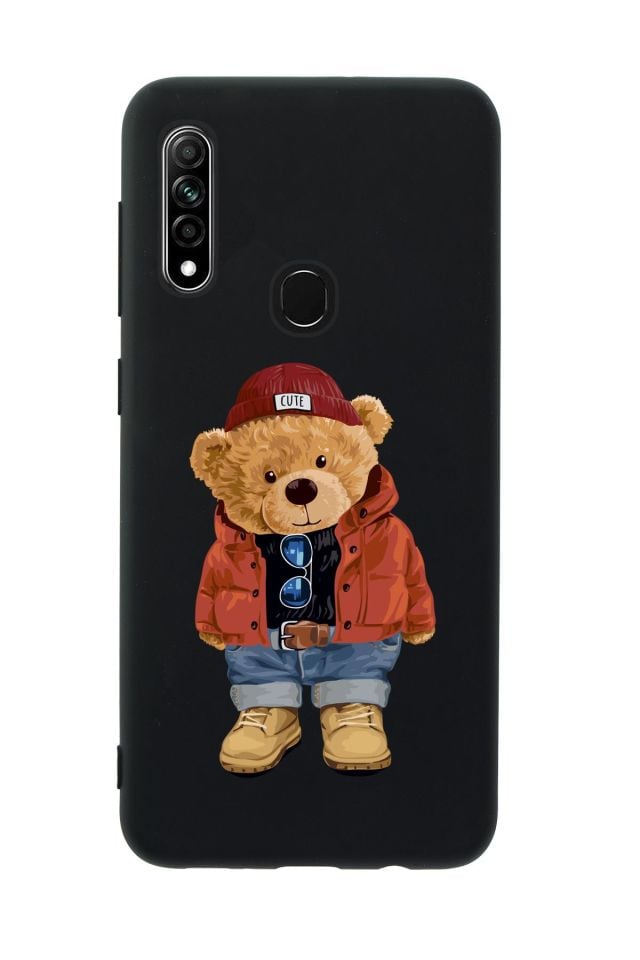 Oppo A31 Teddy Bear Premium Silikonlu Telefon Kılıfı