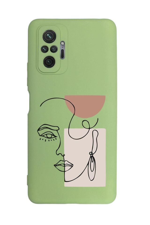 Xiaomi Redmi Note 10 Pro Uyumlu Women Art Desenli Premium Silikonlu Lansman Telefon Kılıfı