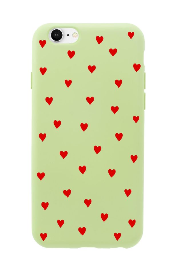 iPhone 6S Uyumlu Sevimli Kalpler Desenli Premium Silikonlu Telefon Kılıfı