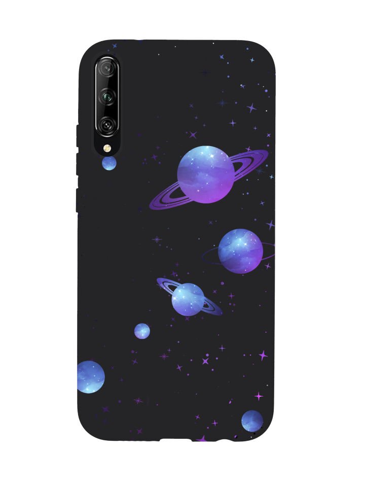 Huawei Psmart Pro Galaxy and Stars Premium Silikonlu Telefon Kılıfı