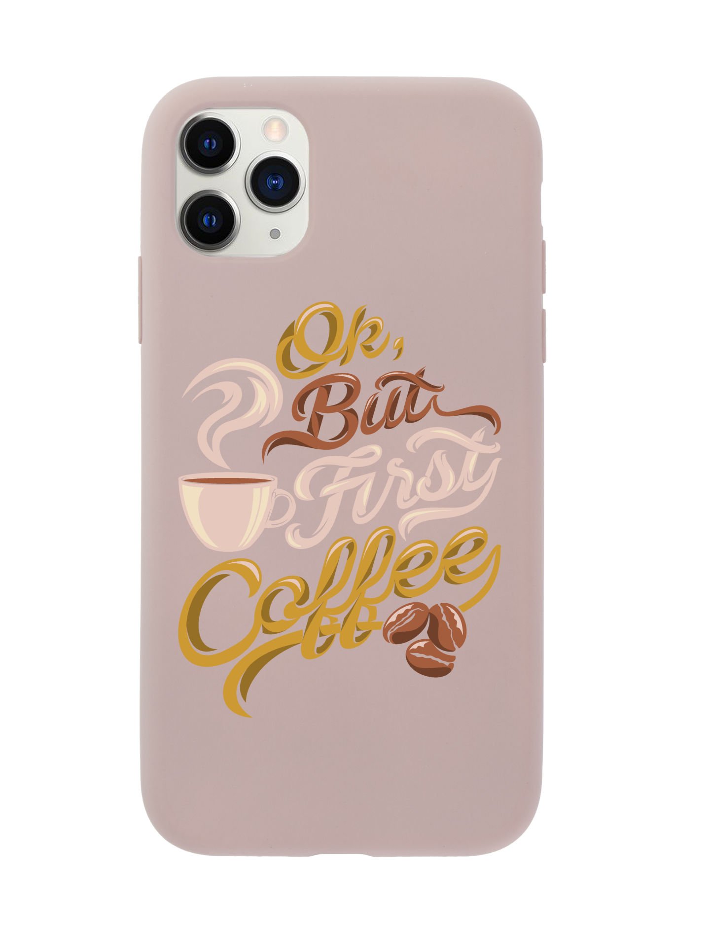 iPhone 11 Pro Max First Coffee Premium Lansman Silikonlu Kılıf