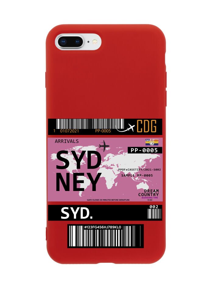 iPhone 7 Plus Sydney Bilet Tasarımlı Telefon Kılıfı