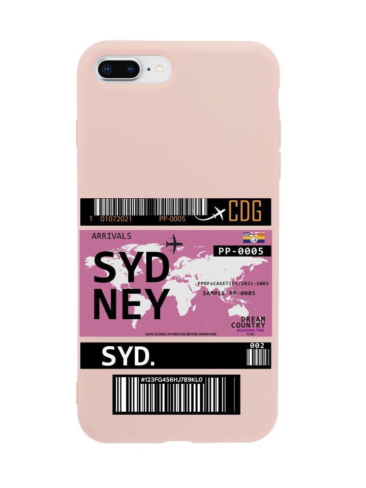 iPhone 7 Plus Sydney Bilet Tasarımlı Telefon Kılıfı
