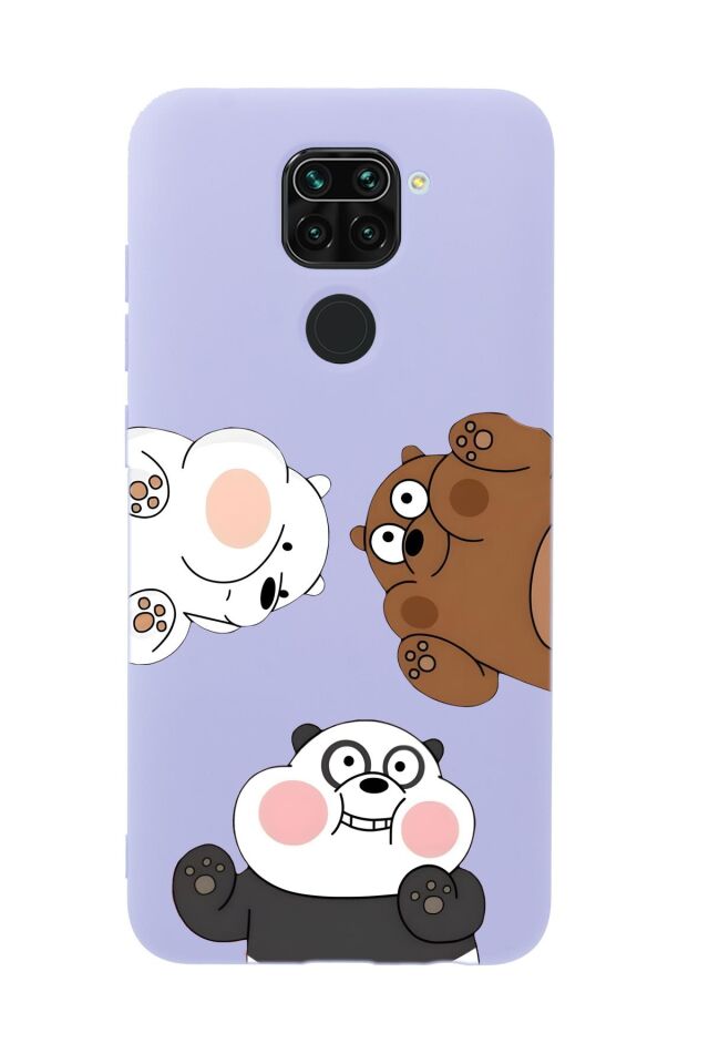 Xiaomi Redmi Note 9 Uyumlu Cute Animals Desenli Premium Silikonlu Telefon Kılıfı