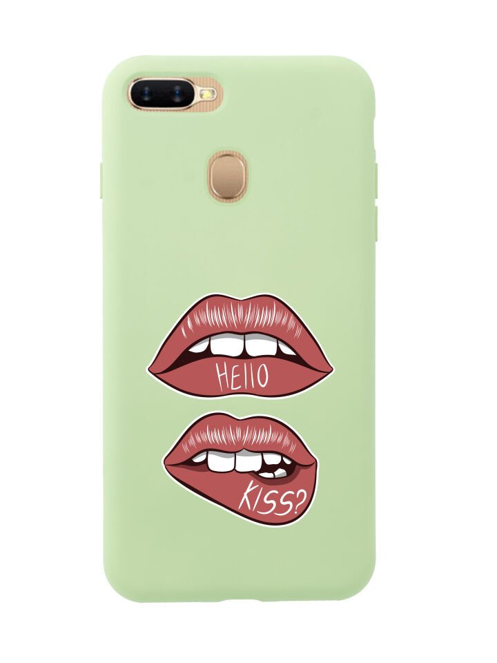Oppo AX7 Hello Kiss Premium Silikonlu Telefon Kılıfı