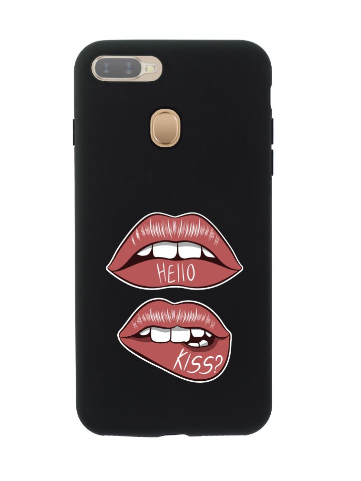 Oppo AX7 Hello Kiss Premium Silikonlu Telefon Kılıfı