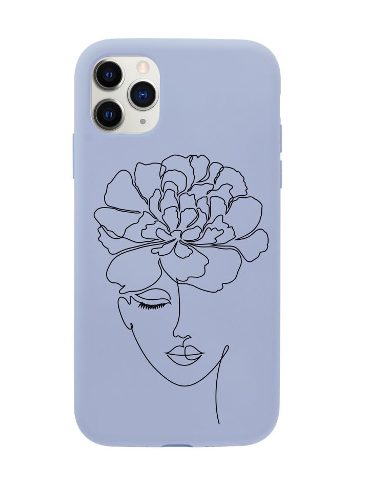 iPhone 11 Pro Max Flower Woman Art Premium Lansman Silikonlu Kılıf