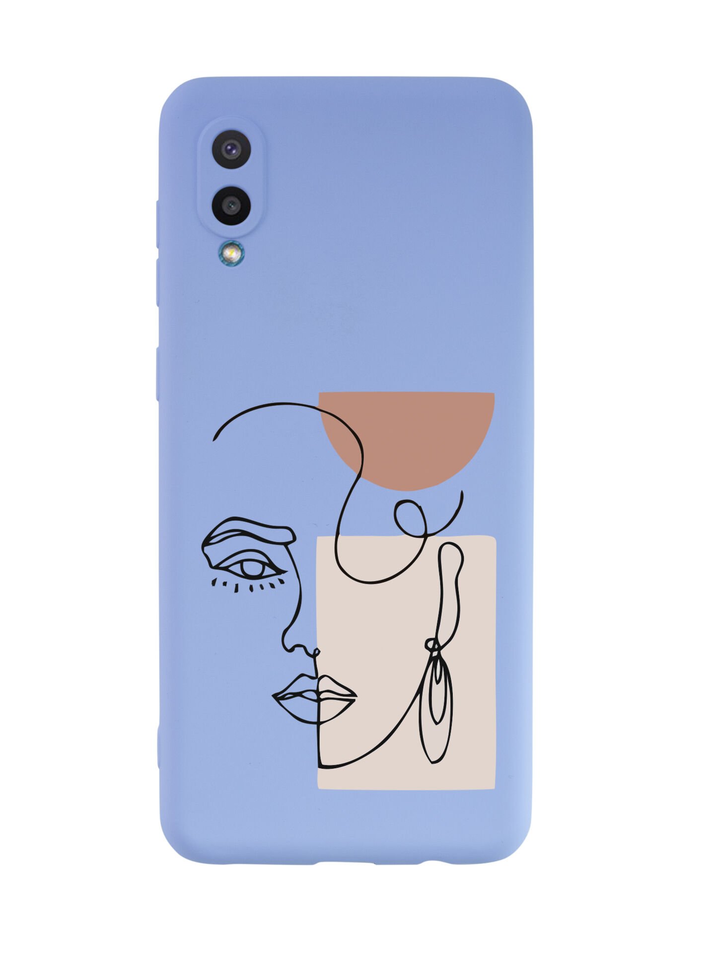 Samsung A02 Women Art Premium Silikonlu Lila Telefon Kılıfı