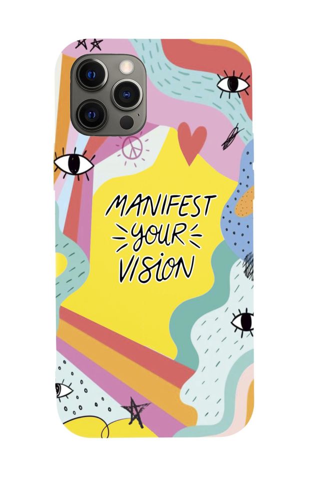 iPhone 12 Pro Max Manifest Your Vision Premium Silikonlu Telefon Kılıfı