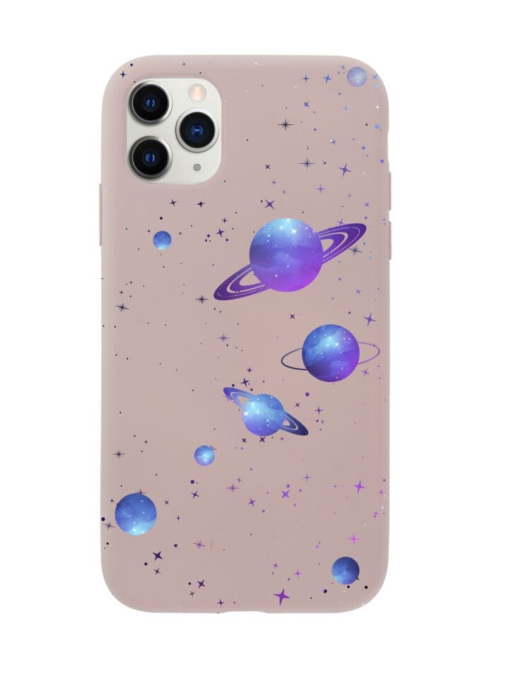 iPhone 11 Pro Max Galaxy and Stars Premium Lansman Silikonlu Kılıf