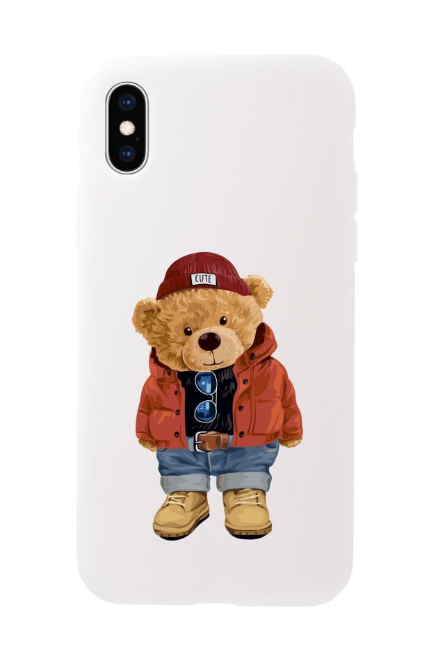 iPhone X Teddy Bear Premium Silikonlu Telefon K l f