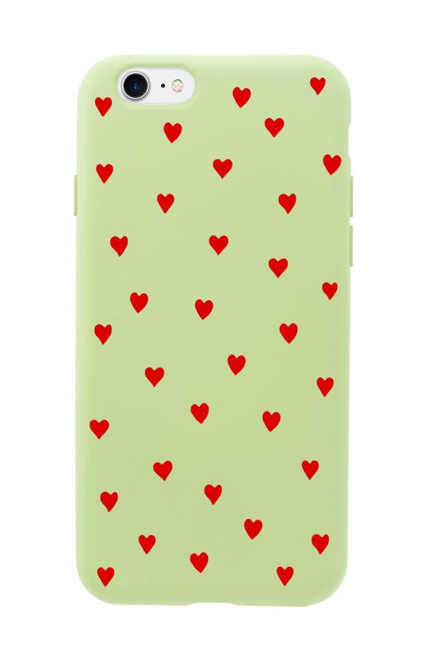iPhone 7 Uyumlu Sevimli Kalpler Desenli Premium Silikonlu Telefon Kılıfı
