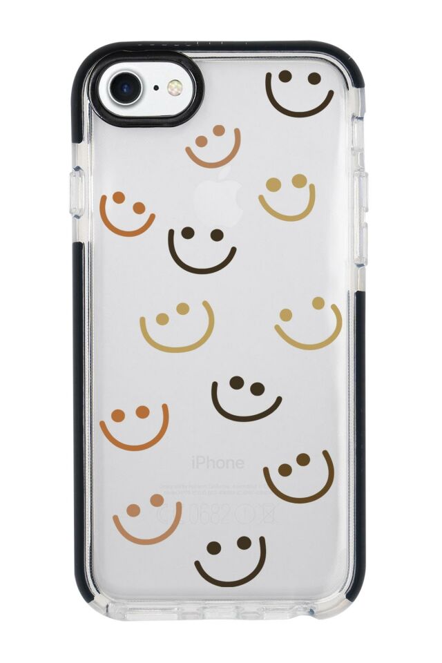 iPhone 8 Smile Desenli Candy Bumper Silikonlu Telefon Kılıfı