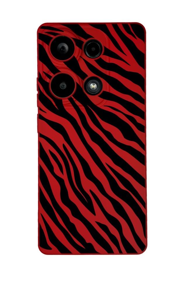 Xiaomi Redmi Note 13 Pro 4G Uyumlu Zebra Pattern Premium Silikonlu Lansman Telefon Kılıfı