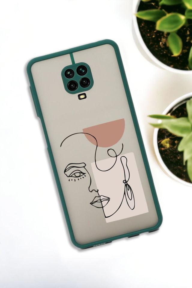 Xiaomi Redmi Note 9 Pro Uyumlu Women Art Desenli Buzlu Şeffaf Lüx Telefon Kılıfı