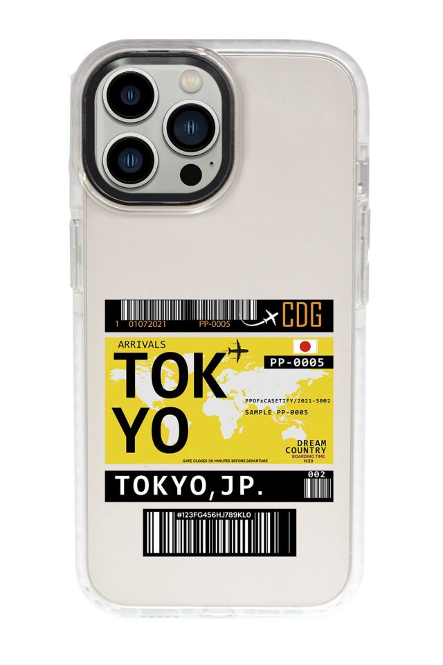 iPhone 15 Pro Max Uyumlu Tokyo Desenli Candy Bumper Darbe Emci Silikonlu Telefon Kılıfı