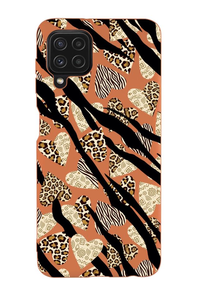 Galaxy M22 Uyumlu Love Animal Pattern Desenli Premium Silikonlu Lansman Telefon Kılıfı